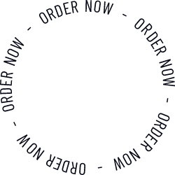 Circular design featuring the text "Order Now" repeated around the edge, emphasizing a call to action for immediate purchases.